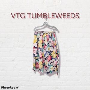 Tumbleweeds Vintage Floral Coastal Beachy Flowy Skirt‎ Size Large